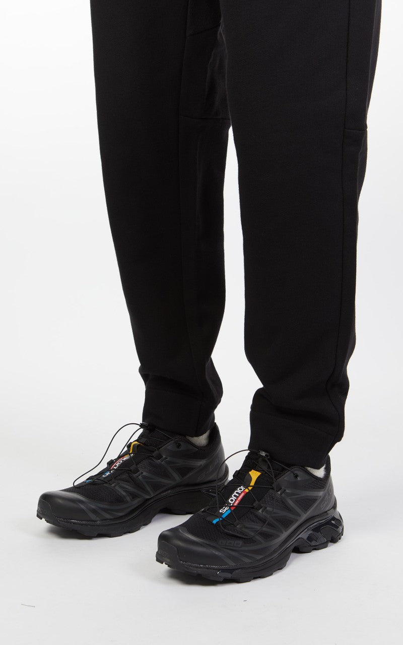 C.P. Company Diagonal Raised Fleece Mixed Sweat Pants Black