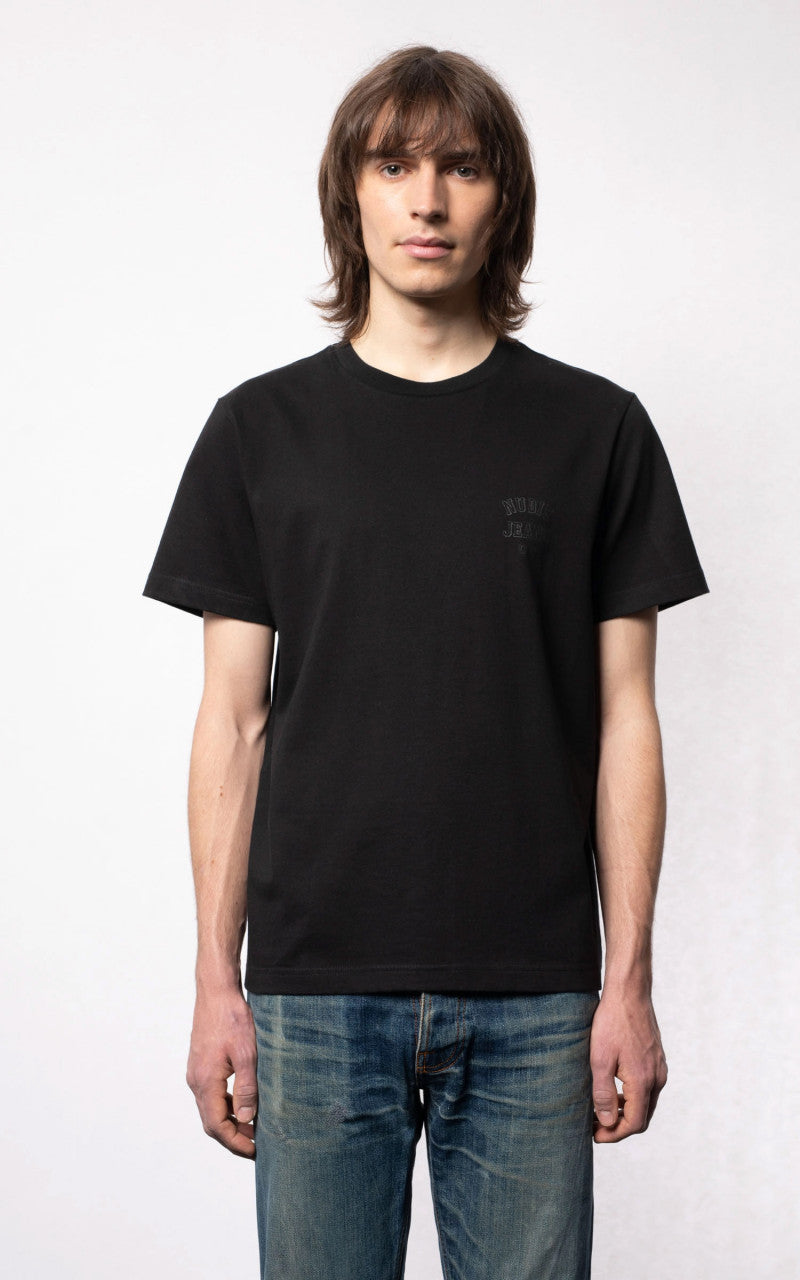 Nudie Jeans Roy Logo Tee Black