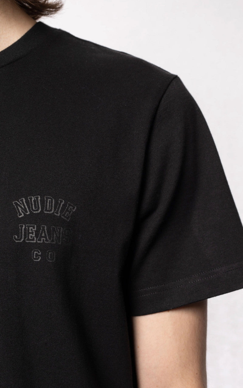 Nudie Jeans Roy Logo Tee Black