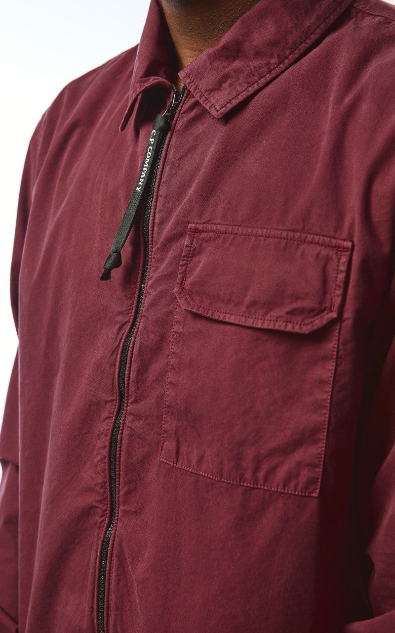 C.P. Company Gabardine Zipped Shirt Port Royal