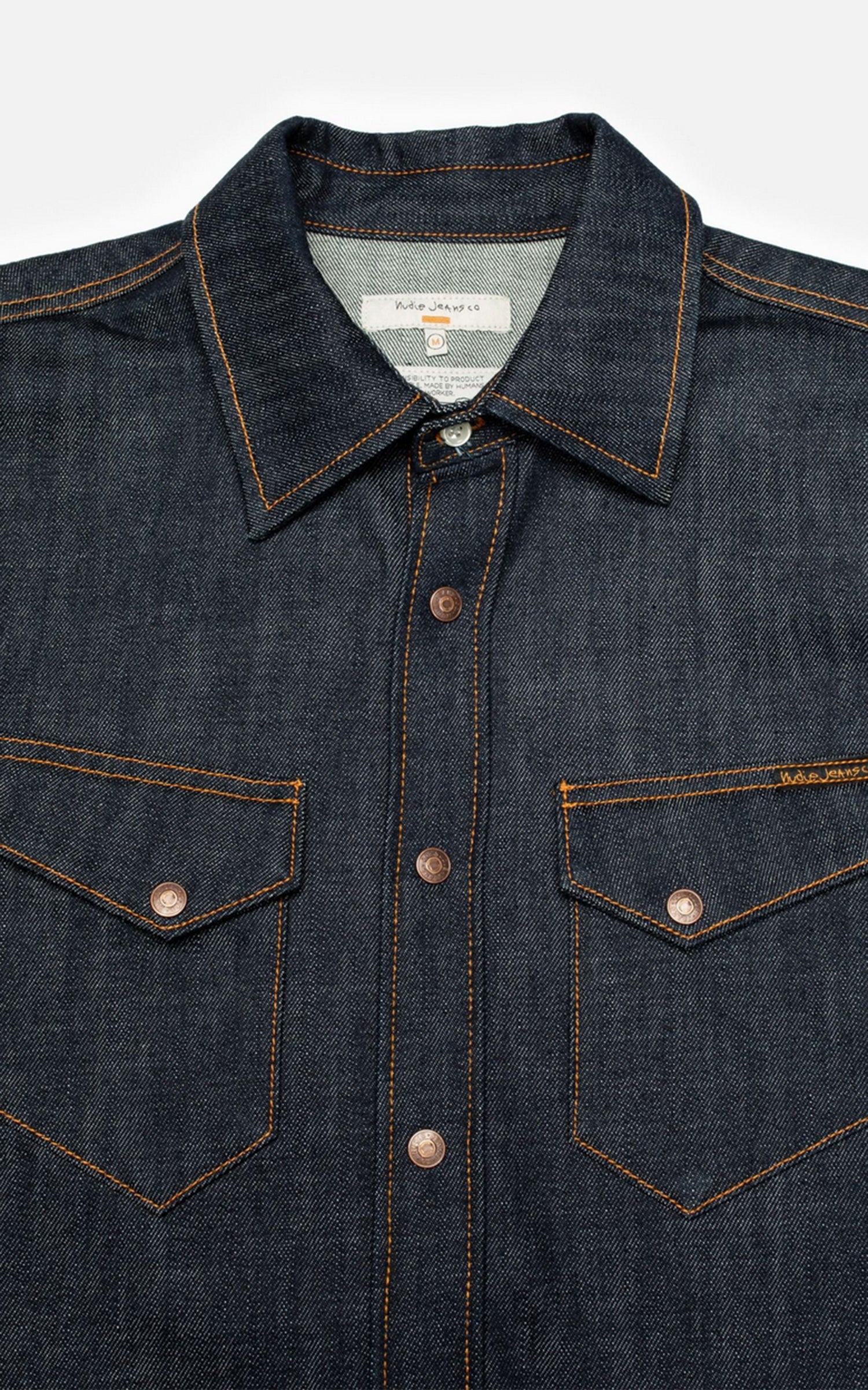 Nudie Jeans Gunnar Denim Shirt Dry Streaky