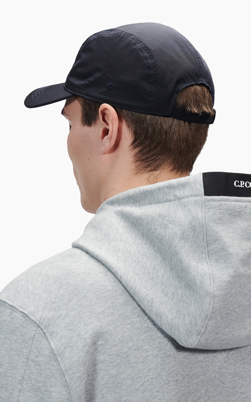 C.P. Company Chrome-R Panelled Logo Cap Total Eclipse