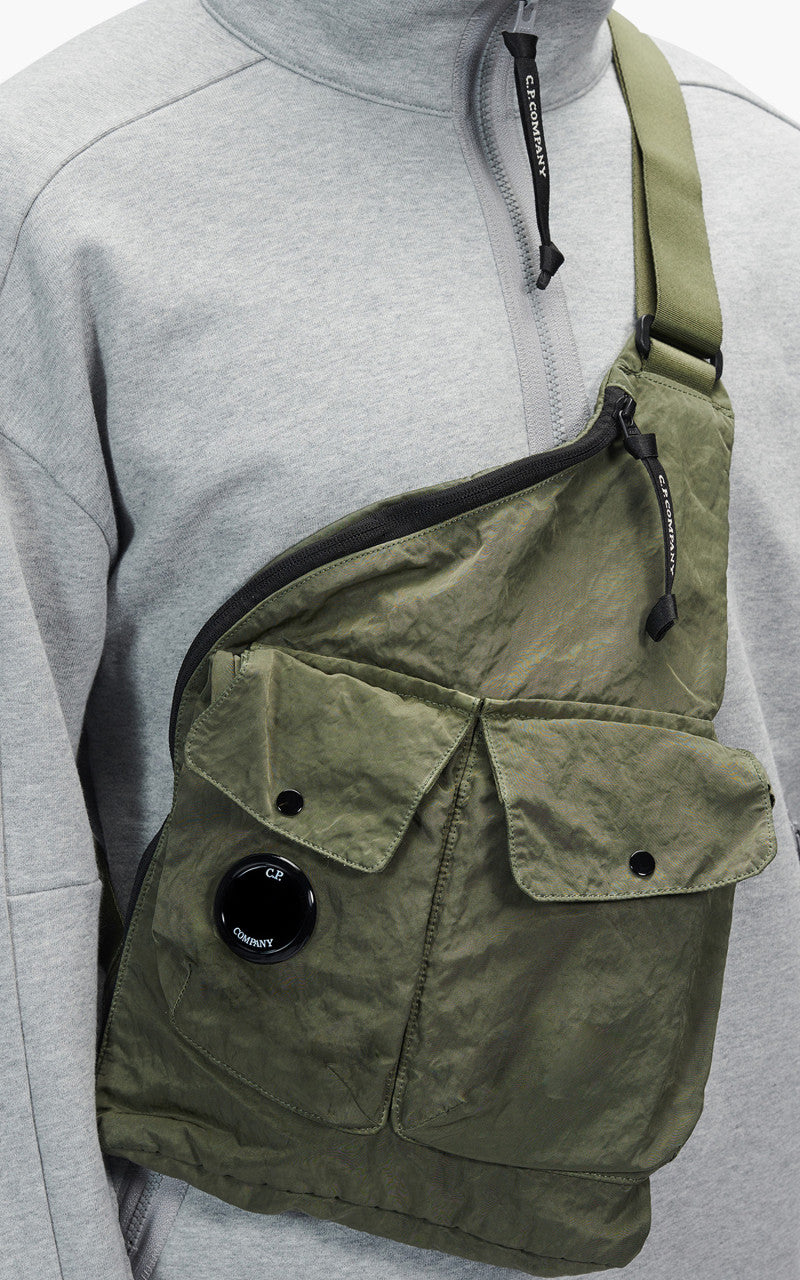 C.P. Company Nylon B Single Strap Rucksack Bronze Green