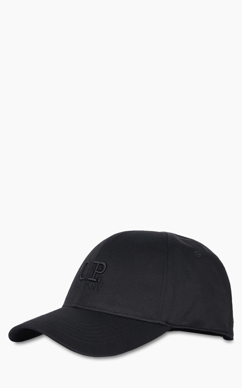 C.P. Company Gabardine Logo Cap Black
