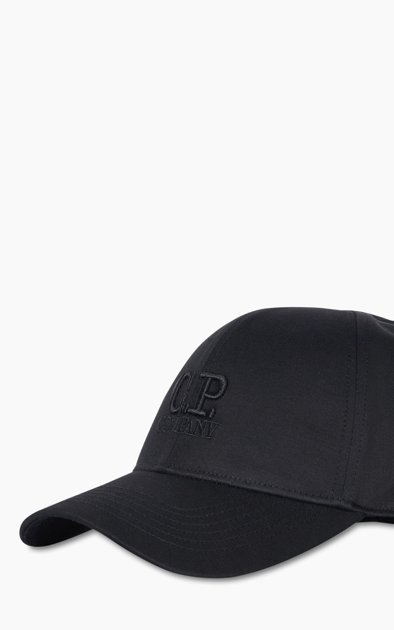 C.P. Company Gabardine Logo Cap Black