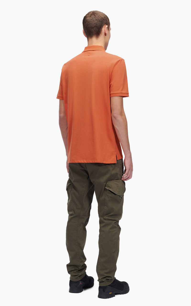 C.P. Company Stretch Piquet Polo Shirt Harvest Pumpkin Orange