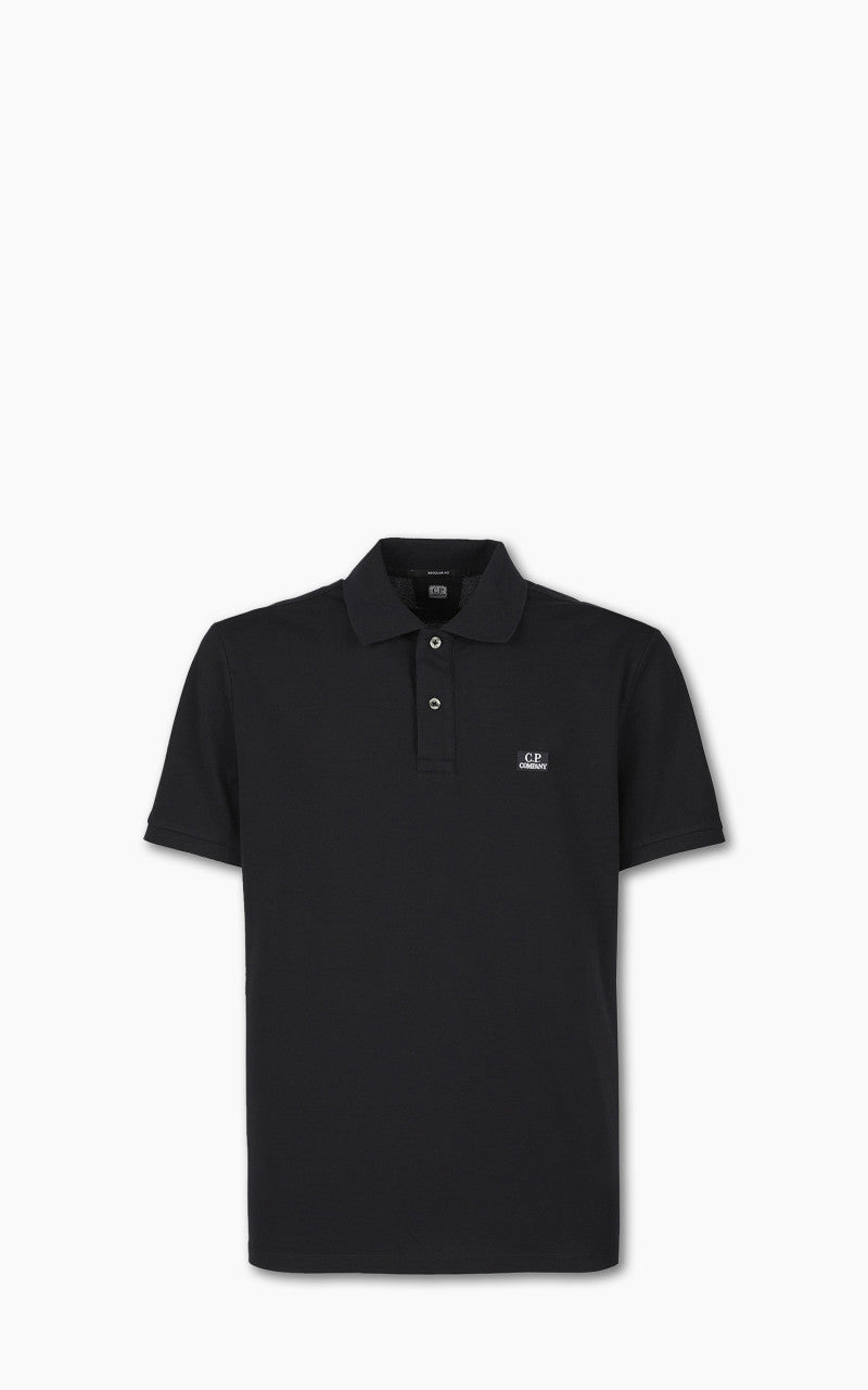 C.P. Company Stretch Piquet Polo Shirt Black