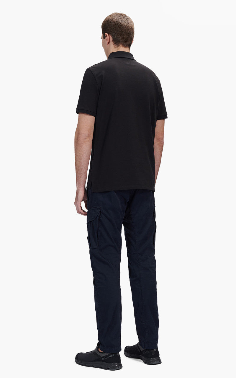 C.P. Company Stretch Piquet Polo Shirt Black