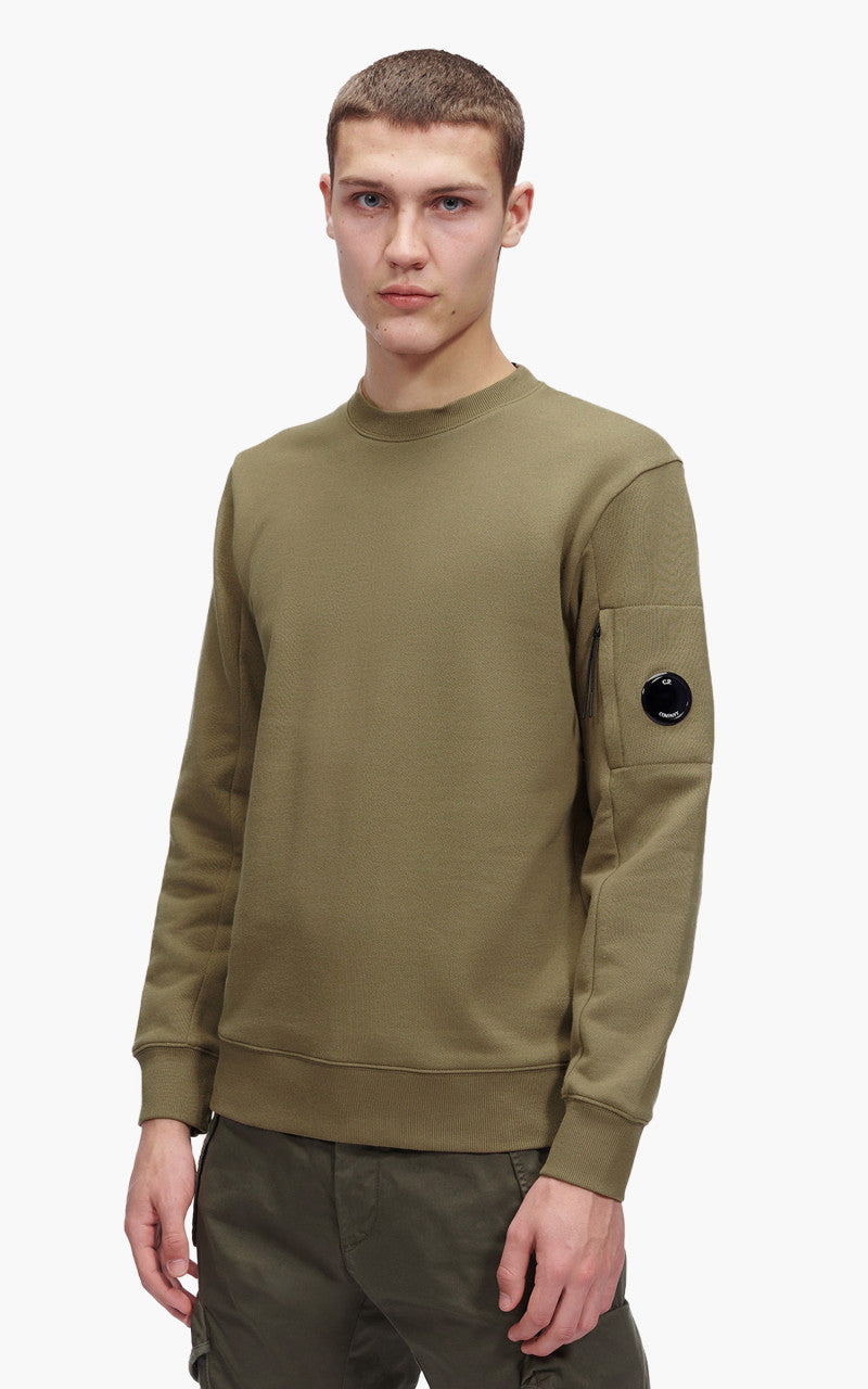 C.P. Company Diagonal Raised Fleece Sweatshirt Lead Grey