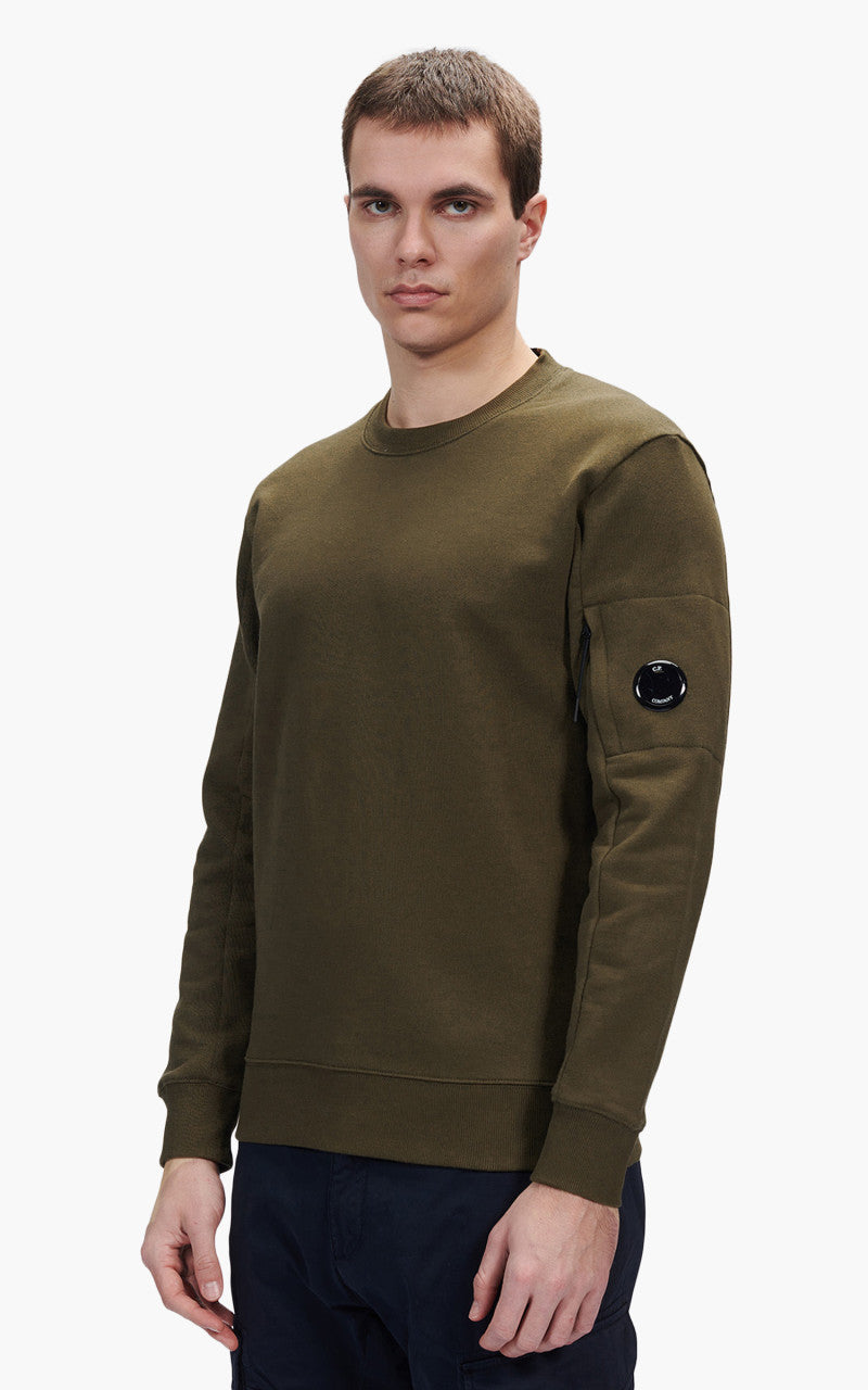 C.P. Company Diagonal Raised Fleece Sweatshirt Ivy Green