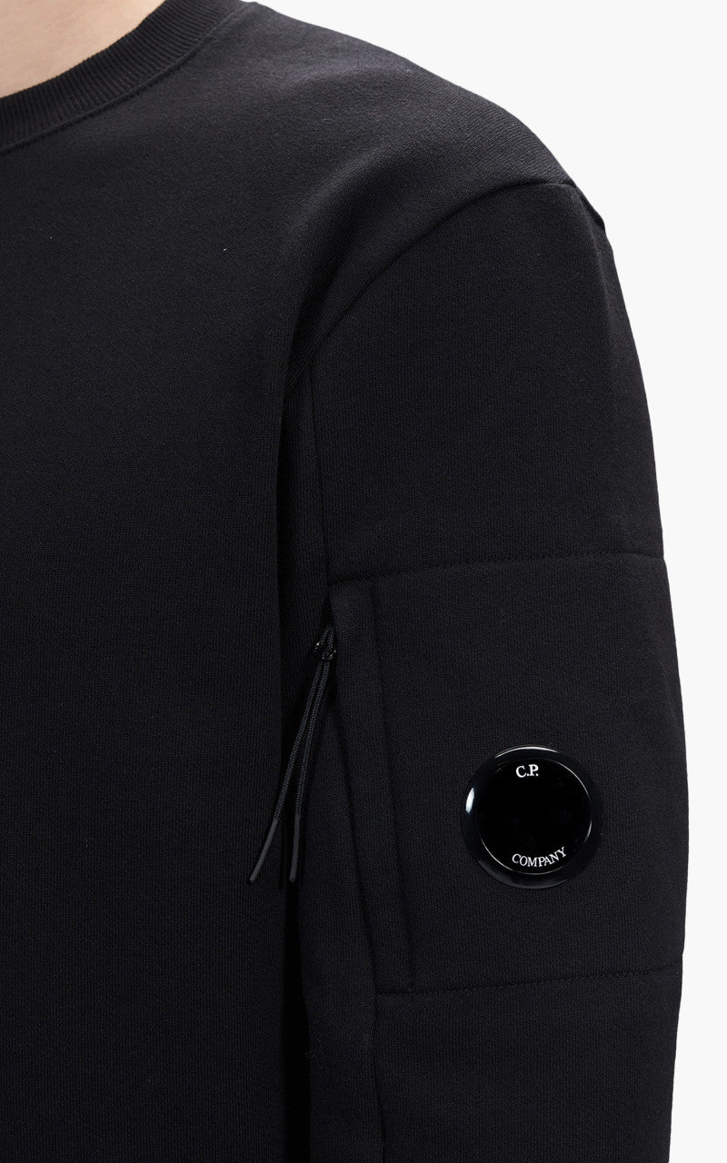 C.P. Company Diagonal Raised Fleece Sweatshirt Black