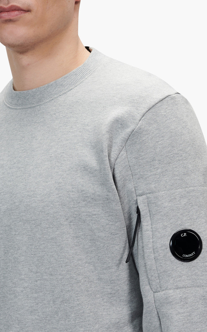 C.P. Company Diagonal Raised Fleece Sweatshirt Grey Melange