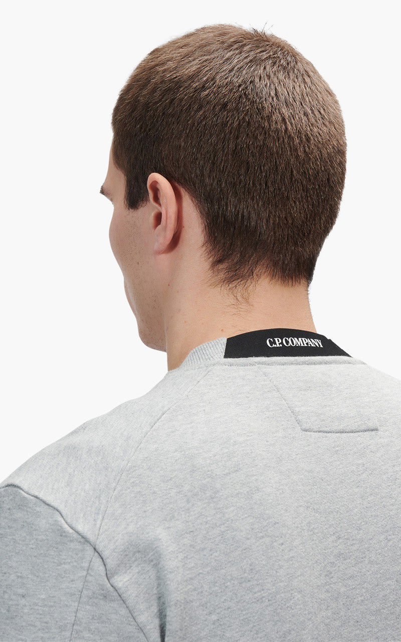 C.P. Company Diagonal Raised Fleece Sweatshirt Grey Melange