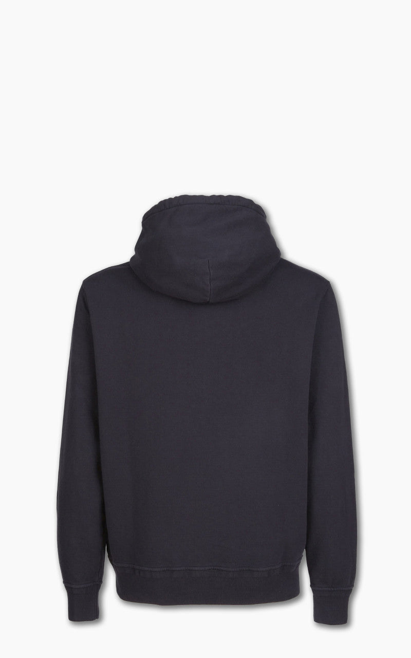 C.P. Company Cotton Fleece Logo Hoodie Total Eclipse