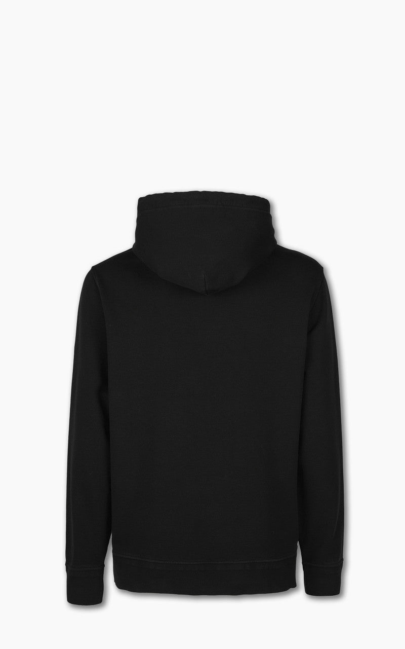 C.P. Company Cotton Fleece Logo Hoodie Black