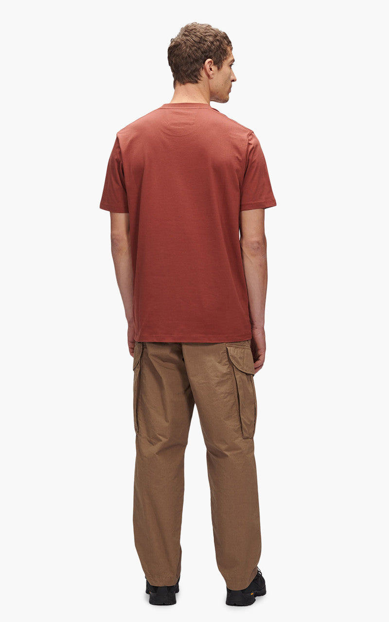 C.P. Company 30/1 Label Logo T-Shirt Henna Brown