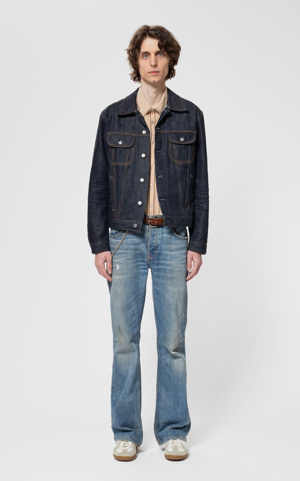 Nudie Jeans Danny Ace Selvage Denim Jacket Dry Bue