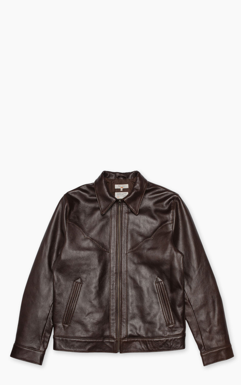 Nudie Jeans Joppe Western Leather Jacket Brown