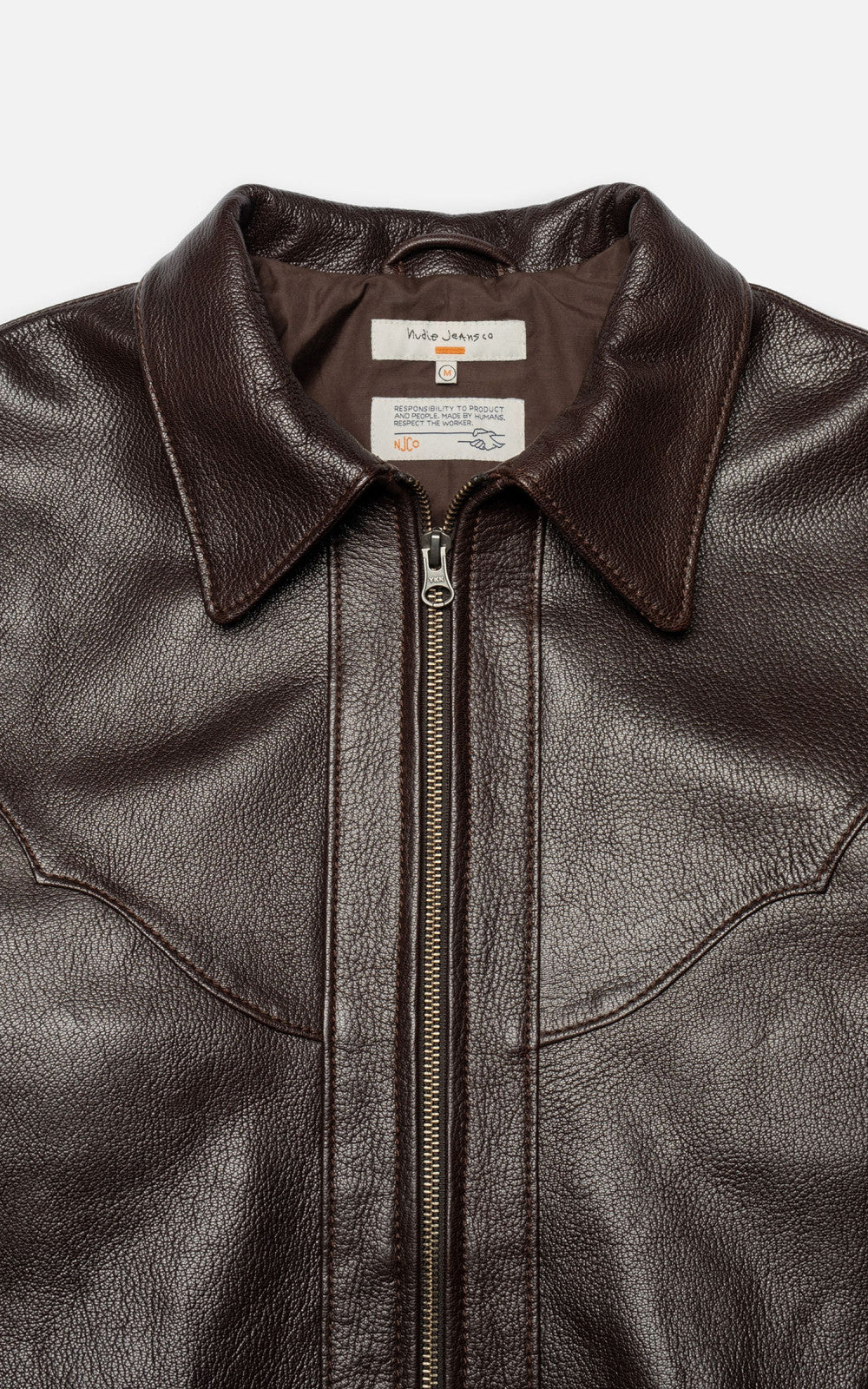 Nudie Jeans Joppe Western Leather Jacket Brown