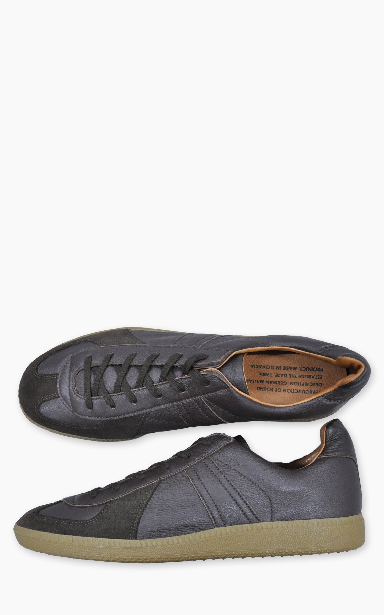 Reproduction Of Found 1700L German Military Trainer Dark Brown