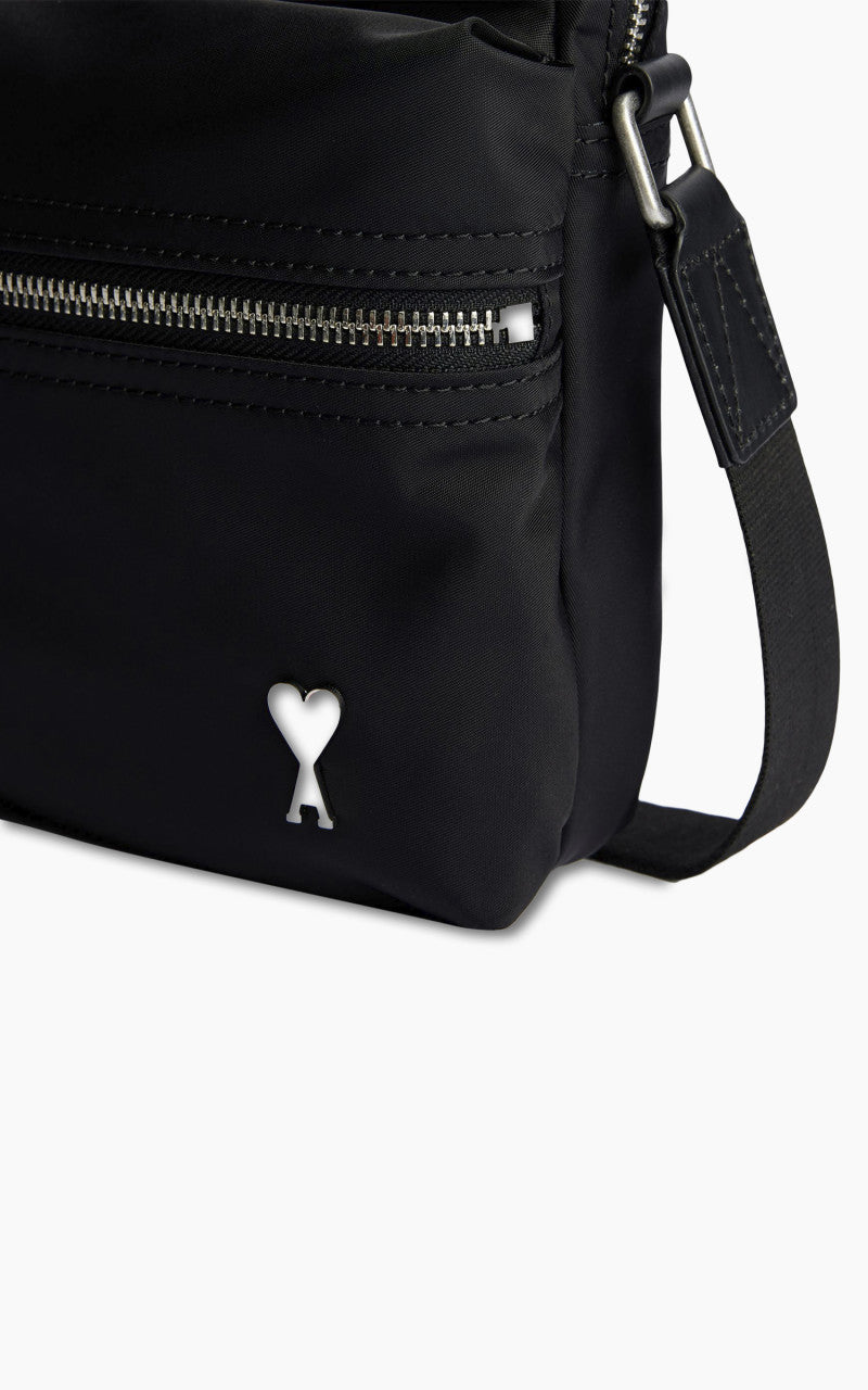 AMI Paris Ami De Coeur Crossbody Pocket Bag Black