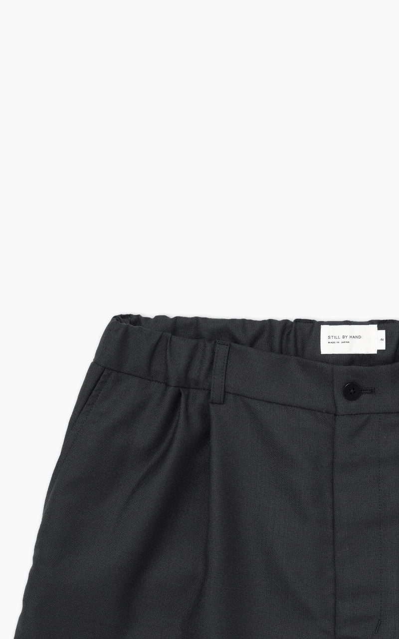 Still By Hand Relaxed Wool Pants Ink Black