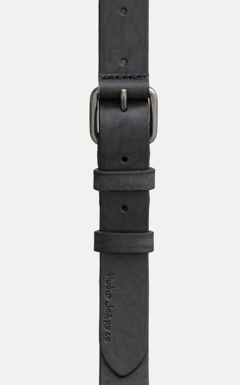 Nudie Jeans Dwayne Leather Belt Black
