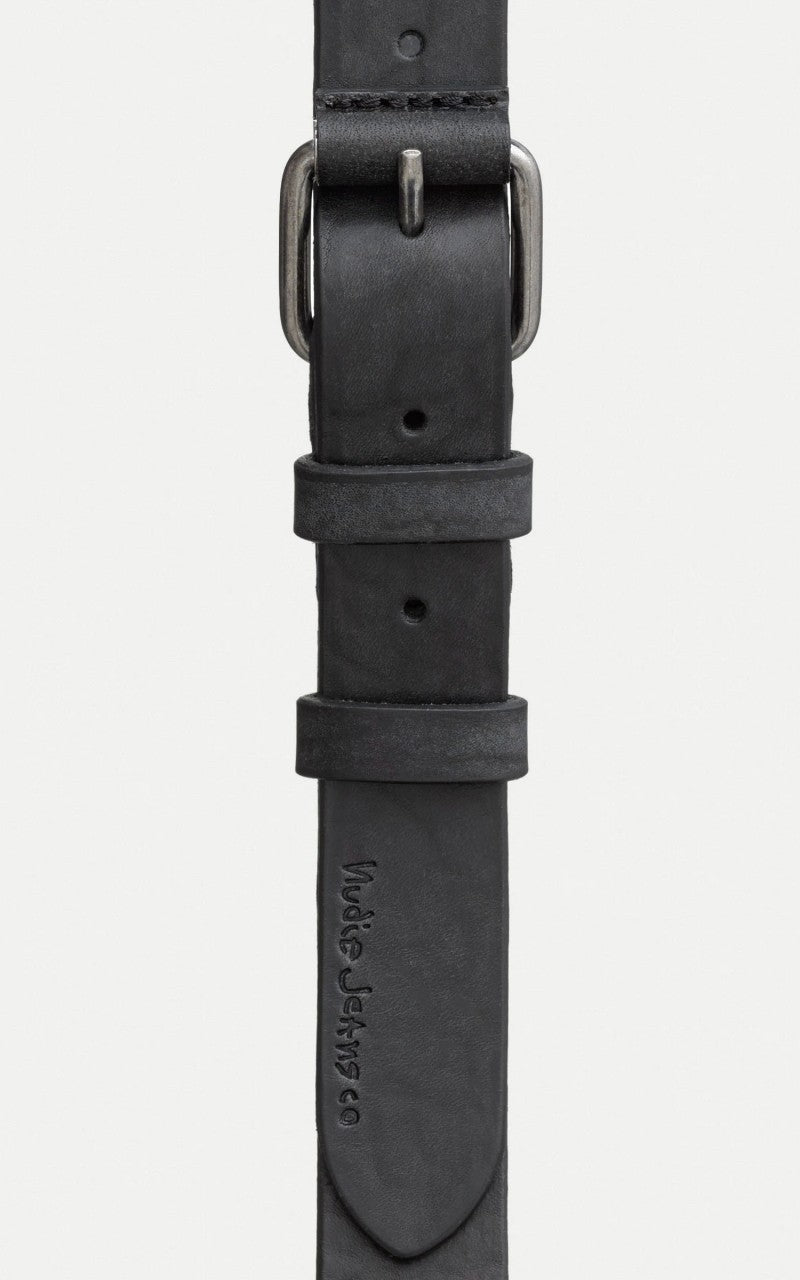Nudie Jeans Dwayne Leather Belt Black