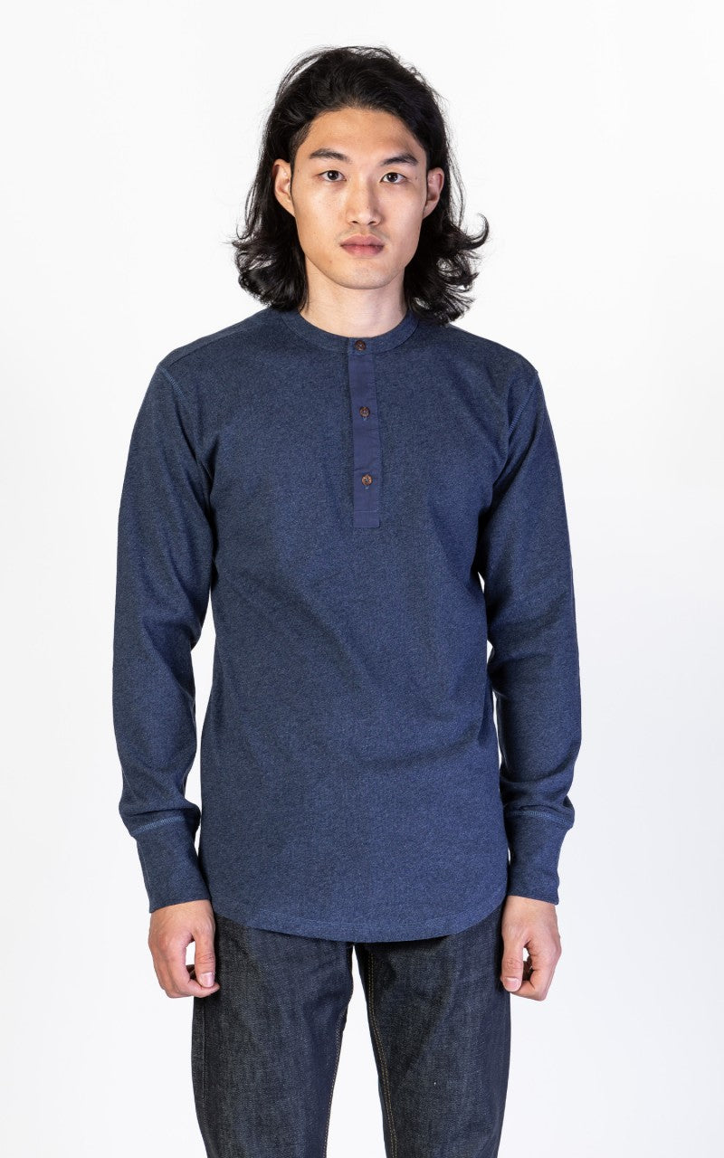 Pike Brothers 1927 Henley Shirt Long Sleeve Indigo
