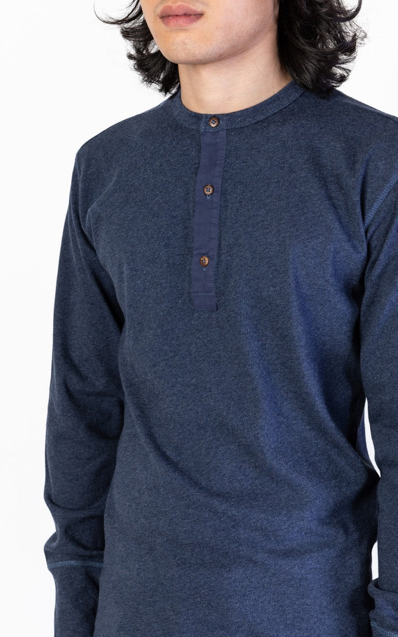 Pike Brothers 1927 Henley Shirt Long Sleeve Indigo