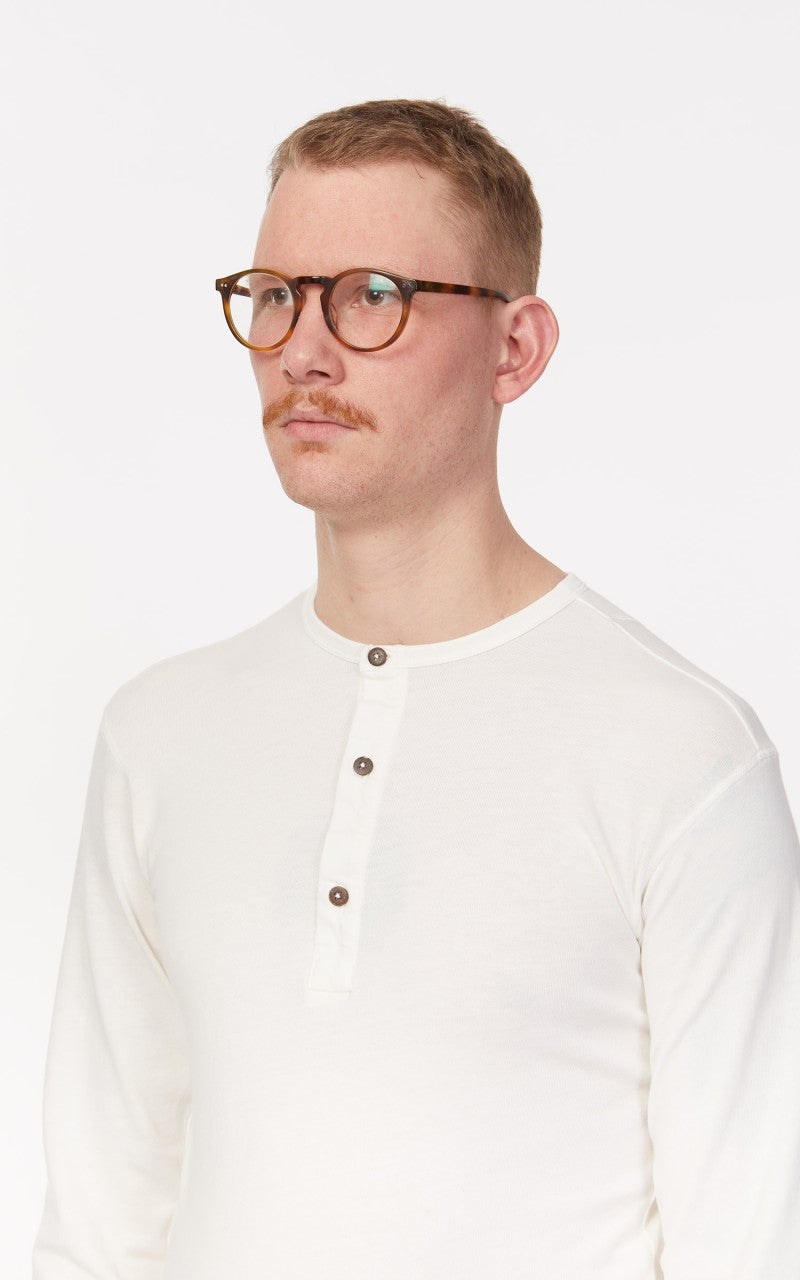 Pike Brothers 1927 Henley Shirt Long Sleeve Ecru