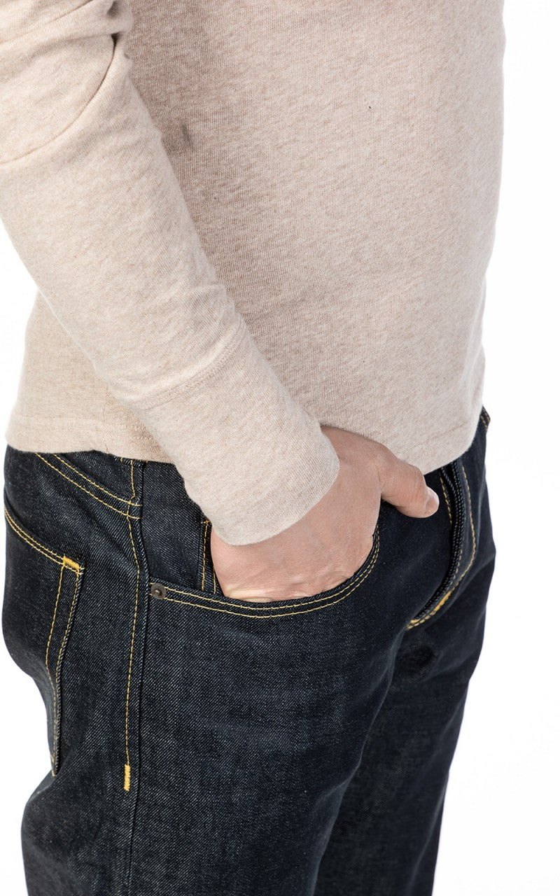 Pike Brothers 1927 Henley Shirt Long Sleeve Oatmeal