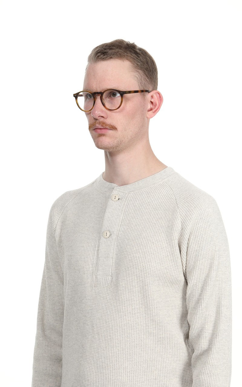 Pike Brothers 1936 Waffle Shirt Long Sleeve Natural