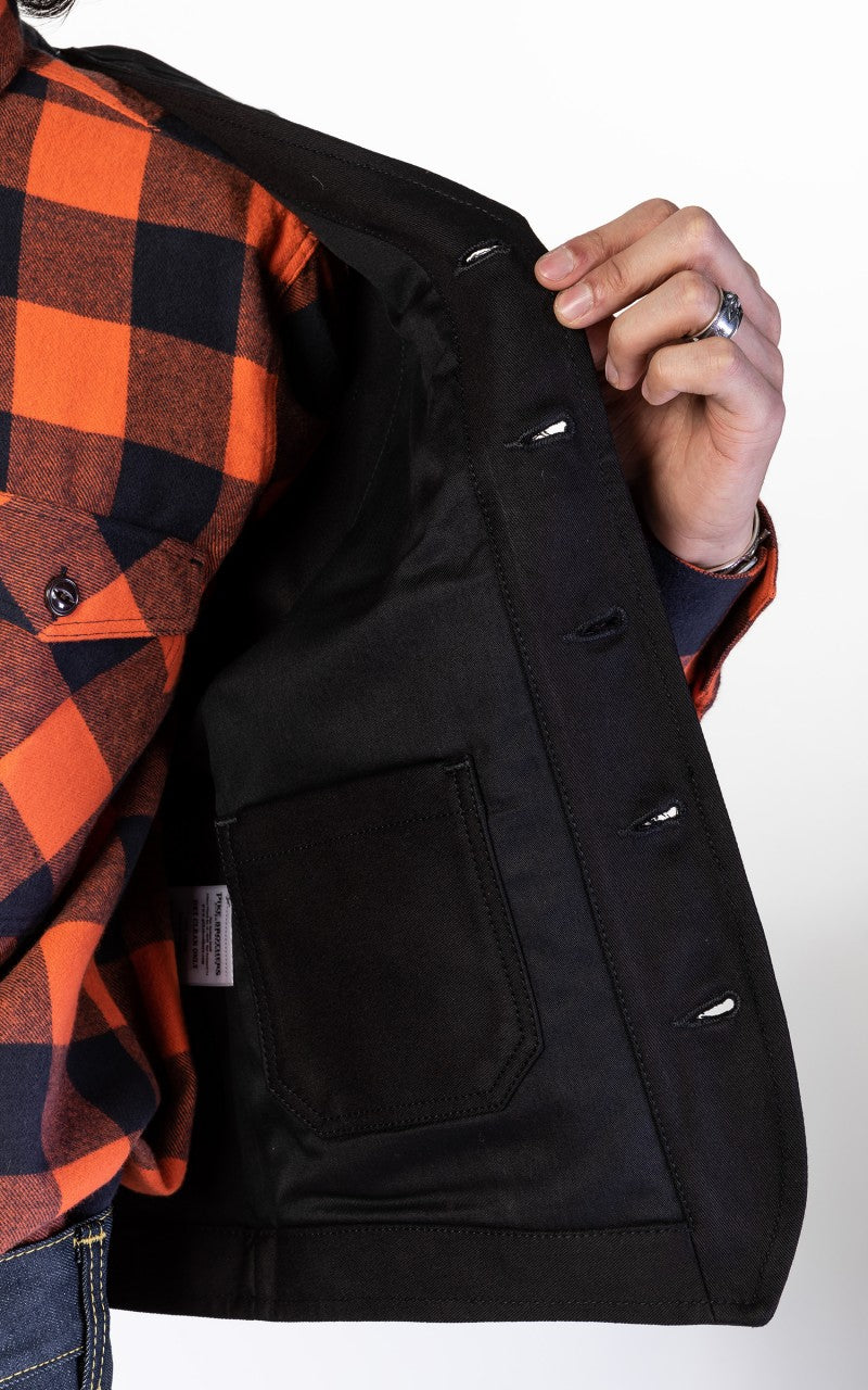 Pike Brothers 1937 Roamer Vest Elephant Skin Black