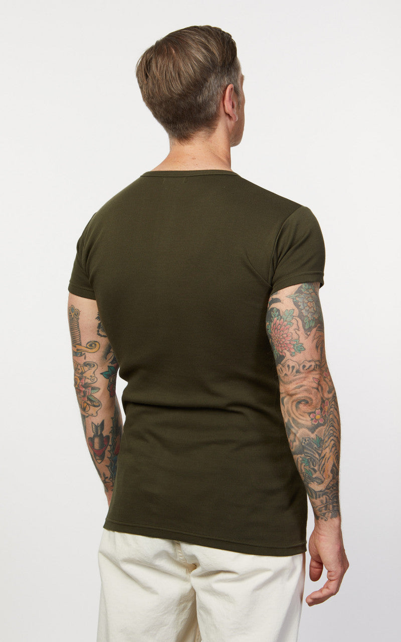 Pike Brothers 1947 Round Neck Tee 2-Pack Olive