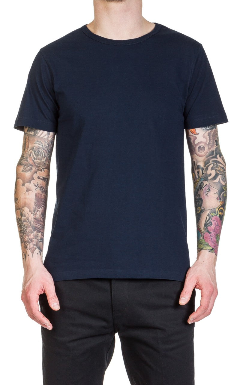 Merz b. Schwanen 1950s Crew Neck Tee Ink Blue