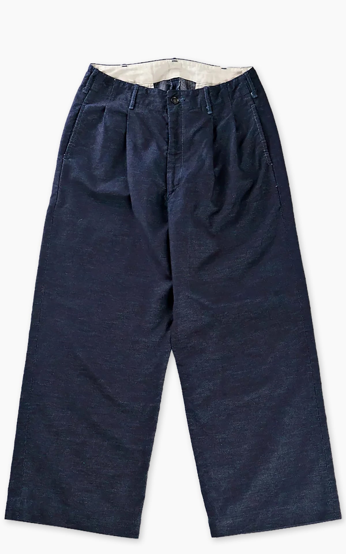 Fullcount 1146-1 Indigo Pique Wide Tuck Trouser Indigo Blue