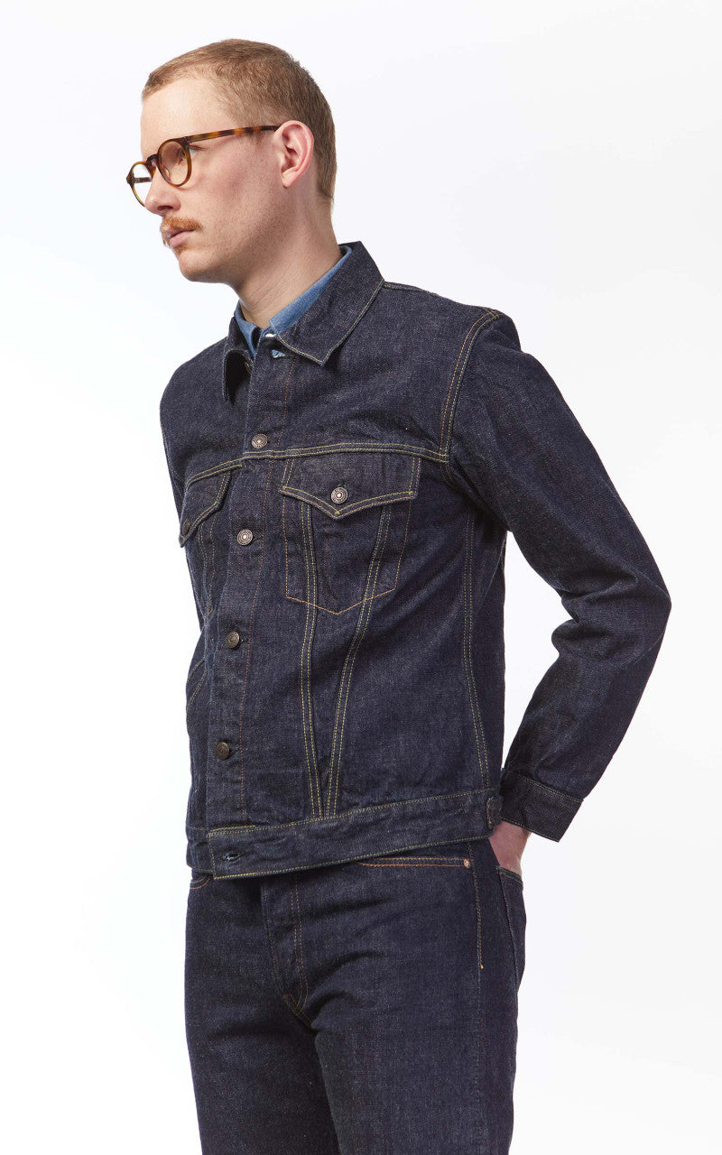 Fullcount 2101W Type 3 Selvedge Denim Jacket One Wash Indigo