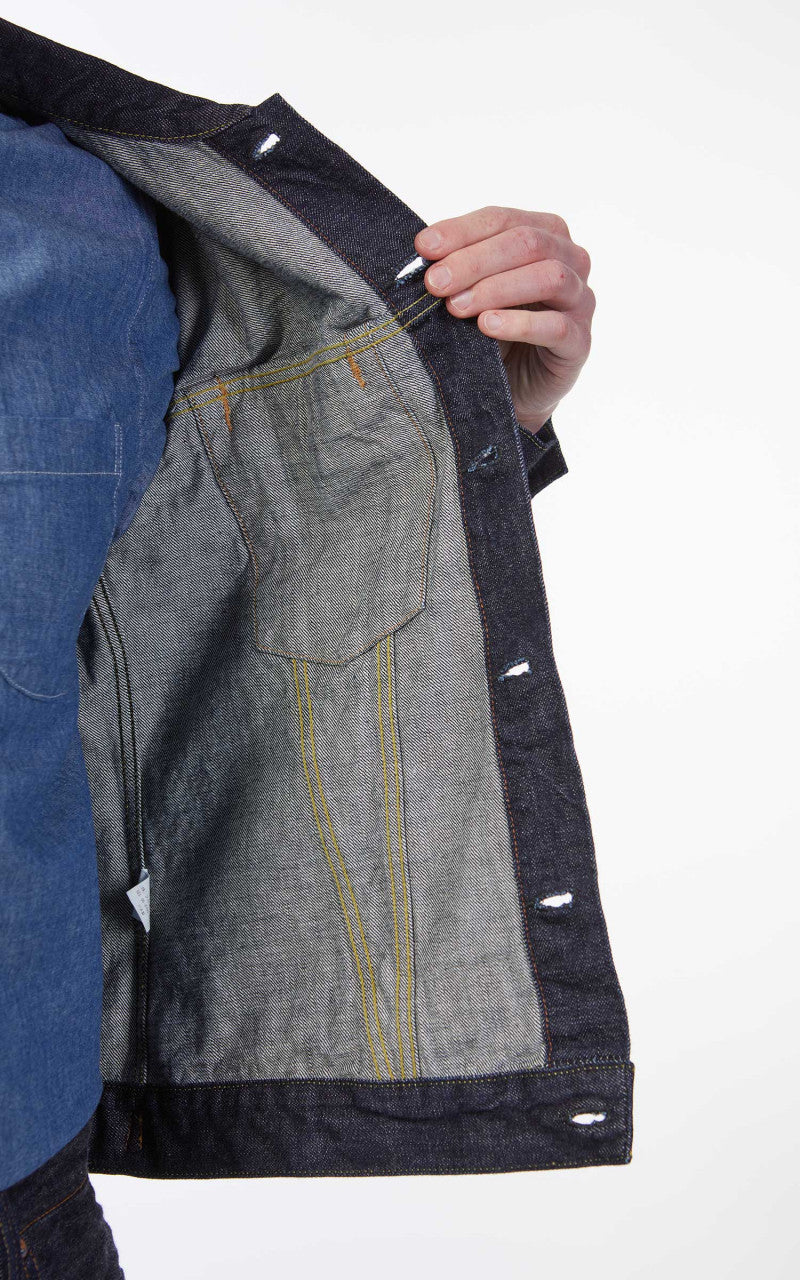 Fullcount 2101W Type 3 Selvedge Denim Jacket One Wash Indigo