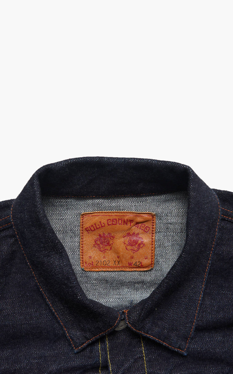 Fullcount 2102XXW Type 2 Selvedge Denim Jacket Heavy Ounce One Wash