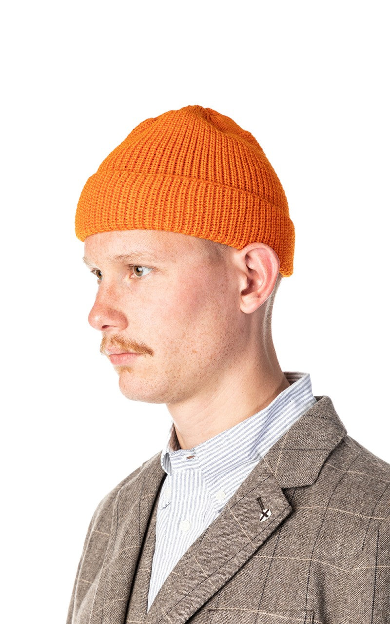 Leuchtfeuer-Strickwaren Borkum Knit Wool Beanie Orange