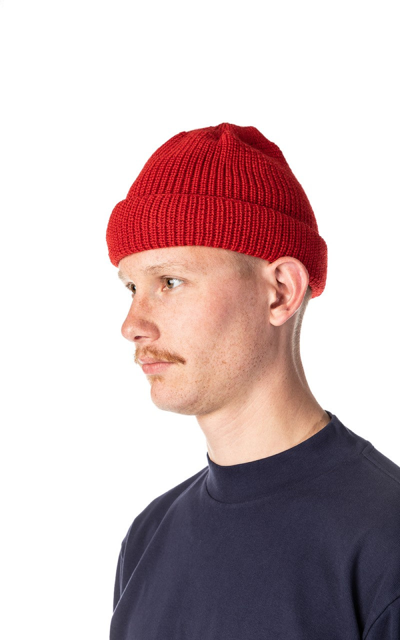 Leuchtfeuer-Strickwaren Alaska Knit Wool Beanie Red