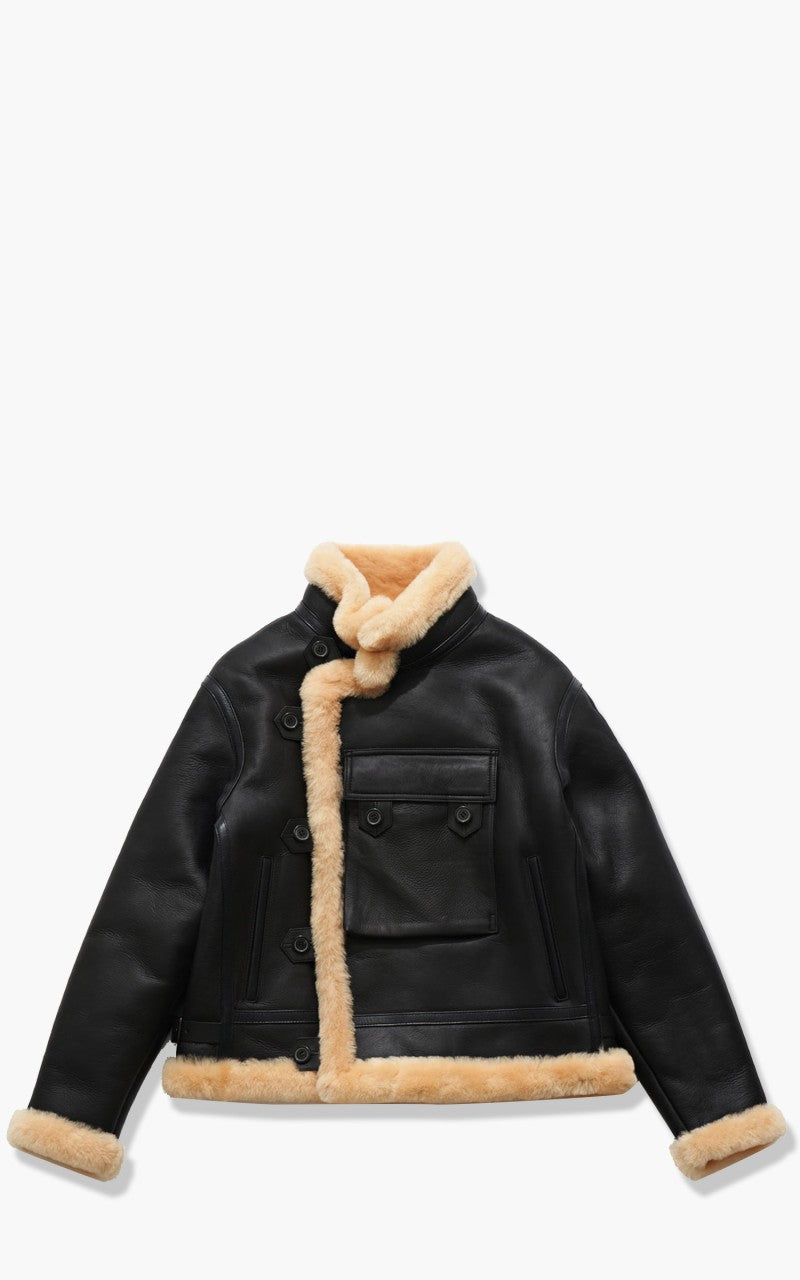 Eastlogue Shearling Motorcycle Jumper Black