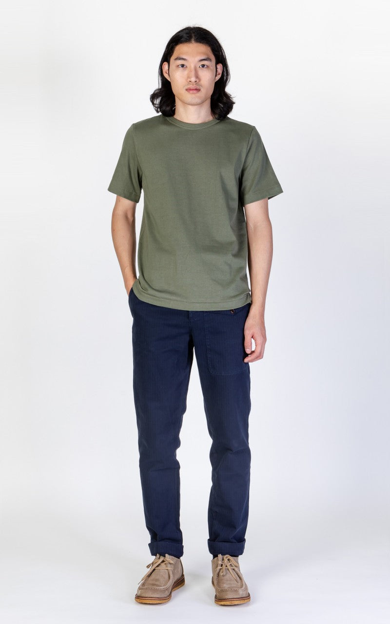 Merz b. Schwanen 214 Crew Neck Tee Army