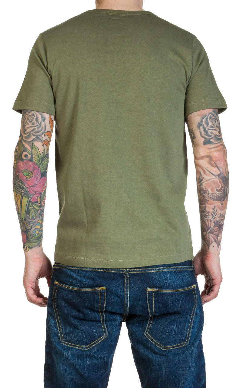 Merz b. Schwanen 215 Heavyweight Crew Neck Tee Army