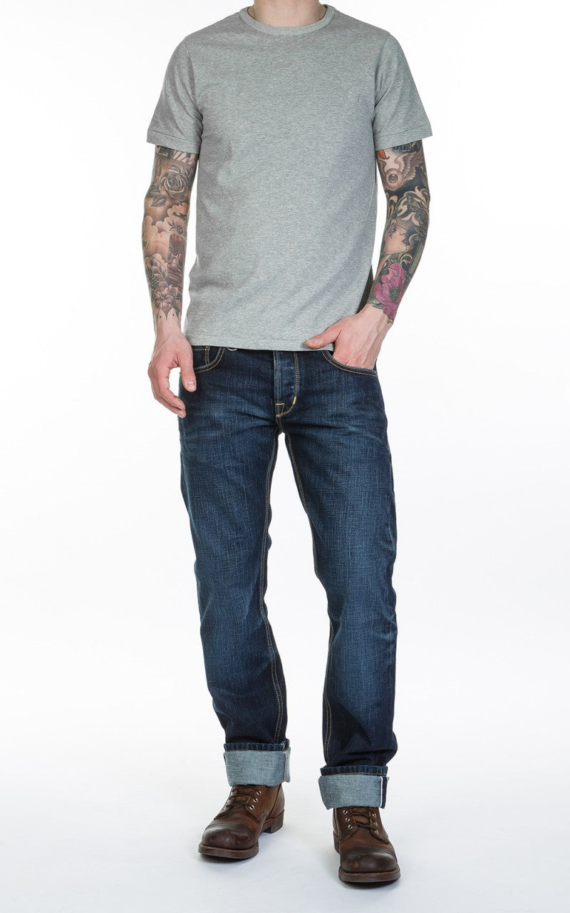 Merz b. Schwanen 215 Heavyweight Crew Neck Tee Greymelange