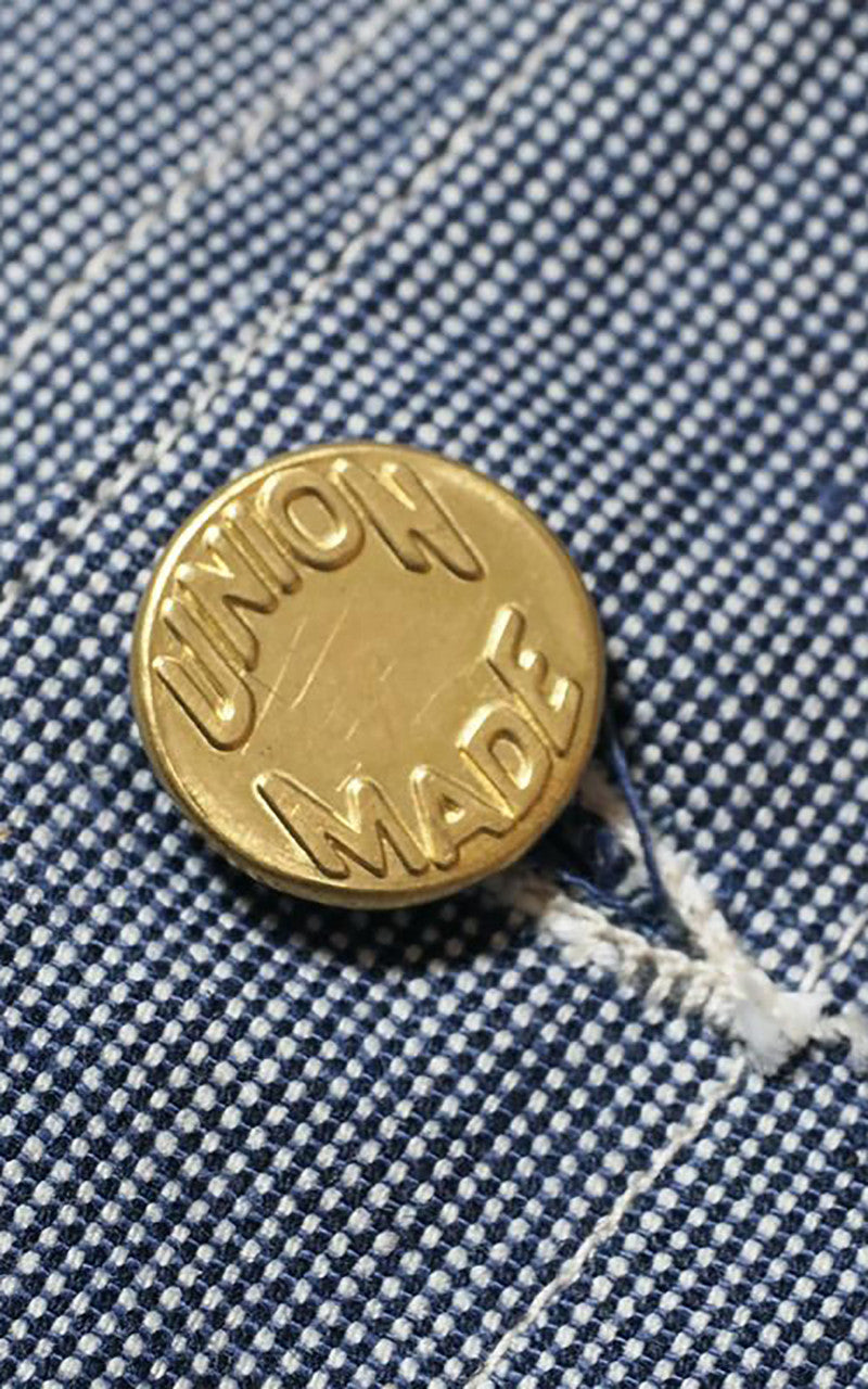Warehouse & Co. Lot 2195 Selvedge Indigo Pincheck Change Button Coverall