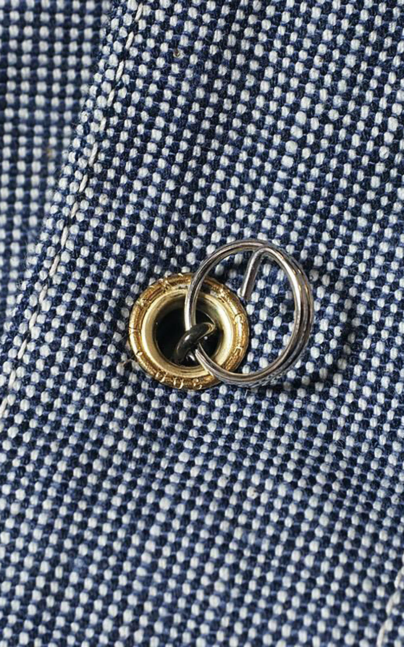 Warehouse & Co. Lot 2195 Selvedge Indigo Pincheck Change Button Coverall