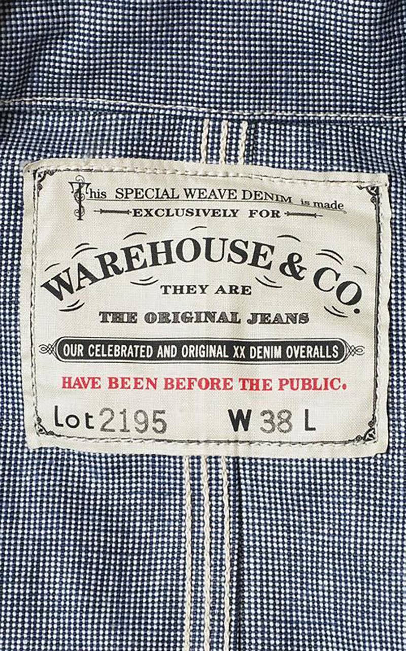 Warehouse & Co. Lot 2195 Selvedge Indigo Pincheck Change Button Coverall