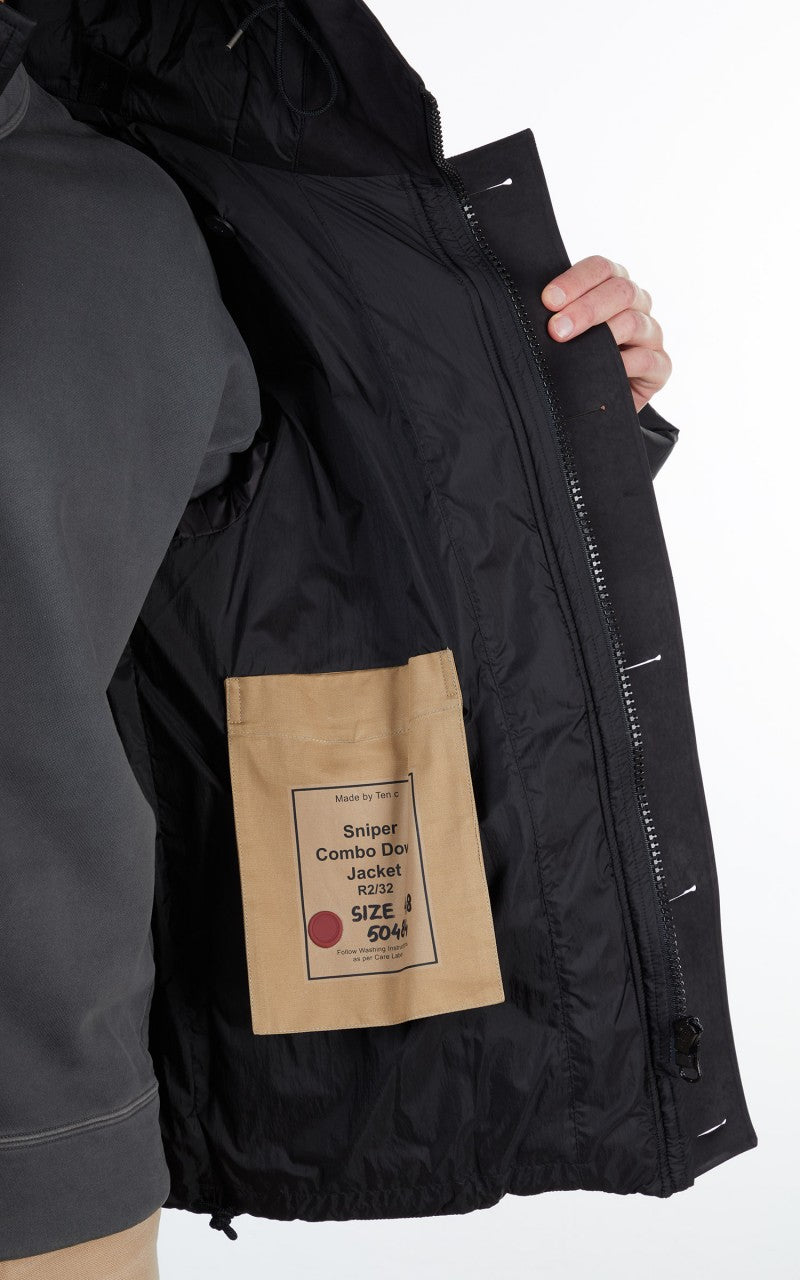 Ten C Sniper Combo Down Jacket Black